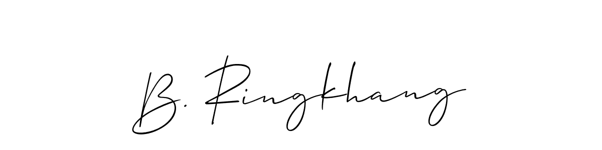Create a beautiful signature design for name B. Ringkhang. With this signature (Allison_Script) fonts, you can make a handwritten signature for free. B. Ringkhang signature style 2 images and pictures png