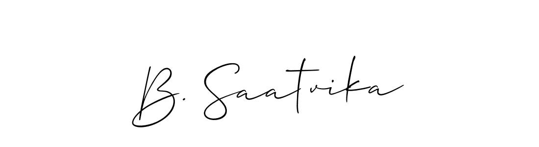 How to Draw B. Saatvika signature style? Allison_Script is a latest design signature styles for name B. Saatvika. B. Saatvika signature style 2 images and pictures png