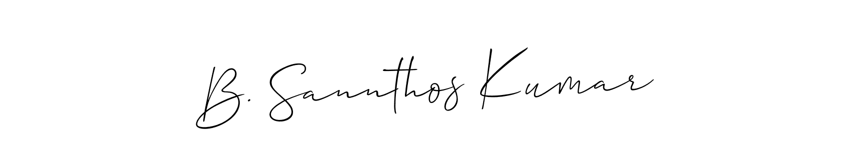 You can use this online signature creator to create a handwritten signature for the name B. Sannthos Kumar. This is the best online autograph maker. B. Sannthos Kumar signature style 2 images and pictures png