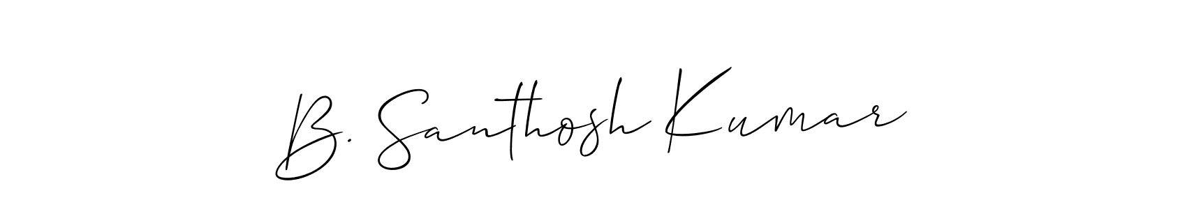 Create a beautiful signature design for name B. Santhosh Kumar. With this signature (Allison_Script) fonts, you can make a handwritten signature for free. B. Santhosh Kumar signature style 2 images and pictures png