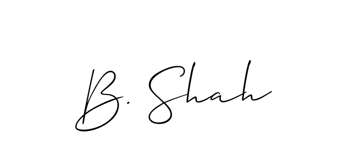 Make a beautiful signature design for name B. Shah. With this signature (Allison_Script) style, you can create a handwritten signature for free. B. Shah signature style 2 images and pictures png