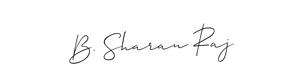 How to Draw B. Sharan Raj signature style? Allison_Script is a latest design signature styles for name B. Sharan Raj. B. Sharan Raj signature style 2 images and pictures png
