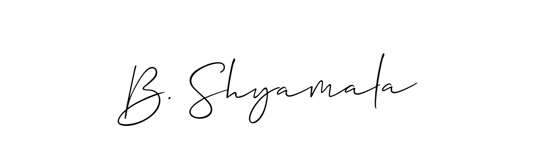 B. Shyamala stylish signature style. Best Handwritten Sign (Allison_Script) for my name. Handwritten Signature Collection Ideas for my name B. Shyamala. B. Shyamala signature style 2 images and pictures png