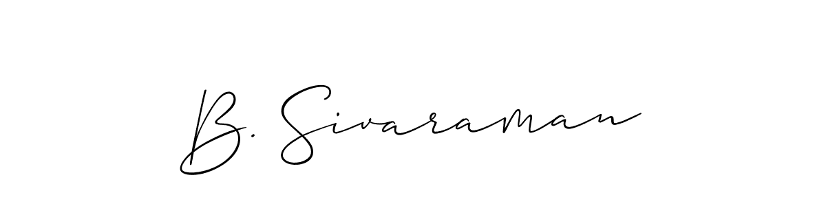 if you are searching for the best signature style for your name B. Sivaraman. so please give up your signature search. here we have designed multiple signature styles  using Allison_Script. B. Sivaraman signature style 2 images and pictures png