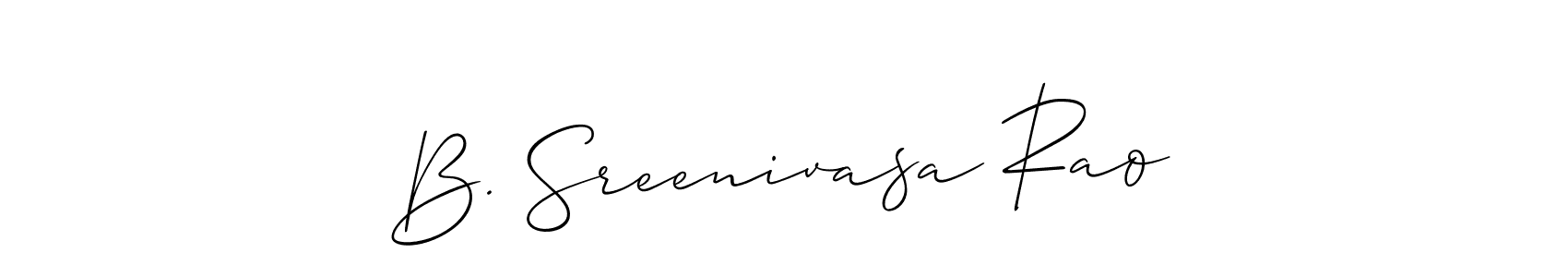 Allison_Script is a professional signature style that is perfect for those who want to add a touch of class to their signature. It is also a great choice for those who want to make their signature more unique. Get B. Sreenivasa Rao name to fancy signature for free. B. Sreenivasa Rao signature style 2 images and pictures png