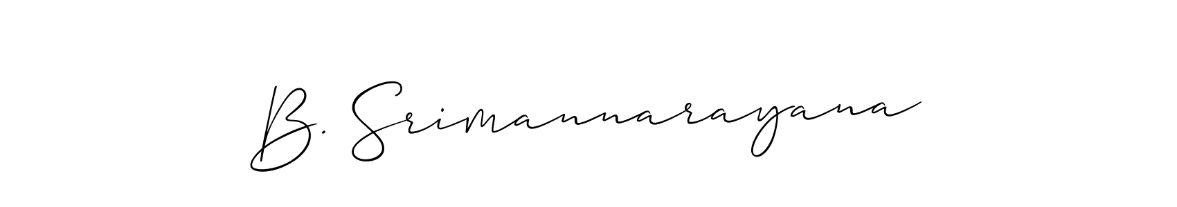 Make a short B. Srimannarayana signature style. Manage your documents anywhere anytime using Allison_Script. Create and add eSignatures, submit forms, share and send files easily. B. Srimannarayana signature style 2 images and pictures png