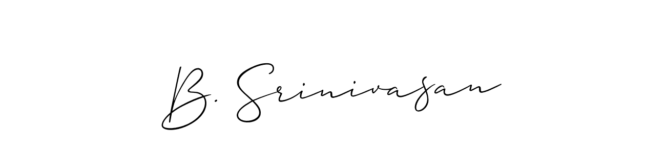 How to Draw B. Srinivasan signature style? Allison_Script is a latest design signature styles for name B. Srinivasan. B. Srinivasan signature style 2 images and pictures png