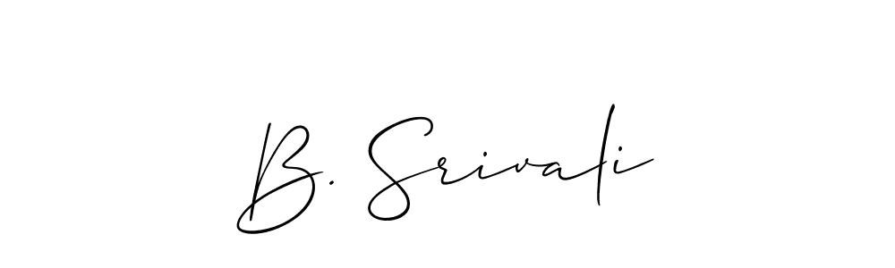 Make a beautiful signature design for name B. Srivali. With this signature (Allison_Script) style, you can create a handwritten signature for free. B. Srivali signature style 2 images and pictures png