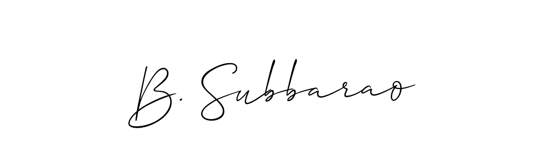 Create a beautiful signature design for name B. Subbarao. With this signature (Allison_Script) fonts, you can make a handwritten signature for free. B. Subbarao signature style 2 images and pictures png