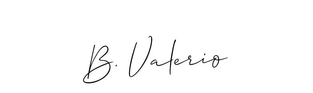 How to make B. Valerio signature? Allison_Script is a professional autograph style. Create handwritten signature for B. Valerio name. B. Valerio signature style 2 images and pictures png