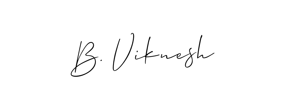 Best and Professional Signature Style for B. Viknesh. Allison_Script Best Signature Style Collection. B. Viknesh signature style 2 images and pictures png