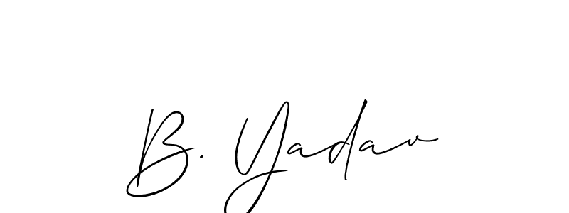 Check out images of Autograph of B. Yadav name. Actor B. Yadav Signature Style. Allison_Script is a professional sign style online. B. Yadav signature style 2 images and pictures png