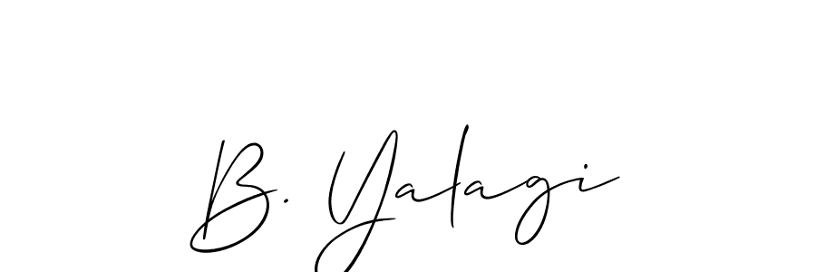 How to make B. Yalagi signature? Allison_Script is a professional autograph style. Create handwritten signature for B. Yalagi name. B. Yalagi signature style 2 images and pictures png