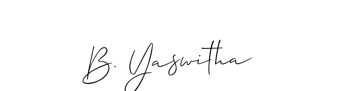 How to make B. Yaswitha signature? Allison_Script is a professional autograph style. Create handwritten signature for B. Yaswitha name. B. Yaswitha signature style 2 images and pictures png
