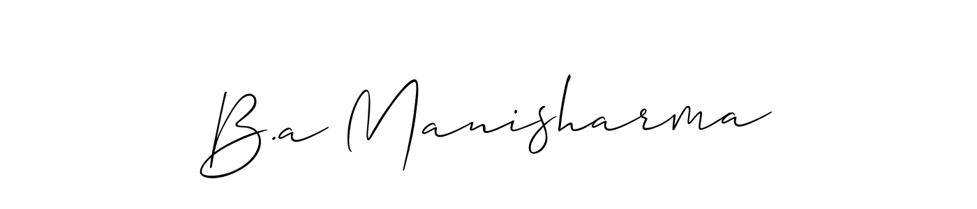 B.a Manisharma stylish signature style. Best Handwritten Sign (Allison_Script) for my name. Handwritten Signature Collection Ideas for my name B.a Manisharma. B.a Manisharma signature style 2 images and pictures png