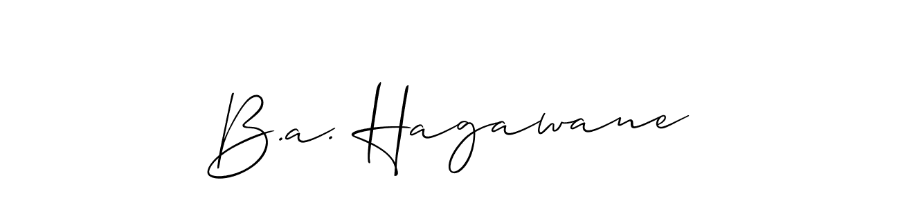 How to make B.a. Hagawane signature? Allison_Script is a professional autograph style. Create handwritten signature for B.a. Hagawane name. B.a. Hagawane signature style 2 images and pictures png