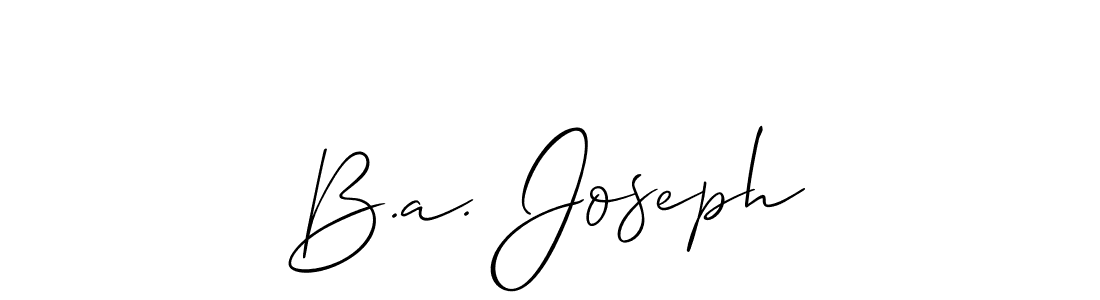 You can use this online signature creator to create a handwritten signature for the name B.a. Joseph. This is the best online autograph maker. B.a. Joseph signature style 2 images and pictures png