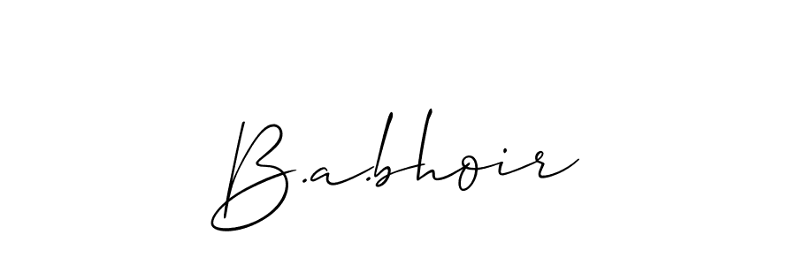 Similarly Allison_Script is the best handwritten signature design. Signature creator online .You can use it as an online autograph creator for name B.a.bhoir. B.a.bhoir signature style 2 images and pictures png