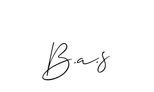 You should practise on your own different ways (Allison_Script) to write your name (B.a.s) in signature. don't let someone else do it for you. B.a.s signature style 2 images and pictures png