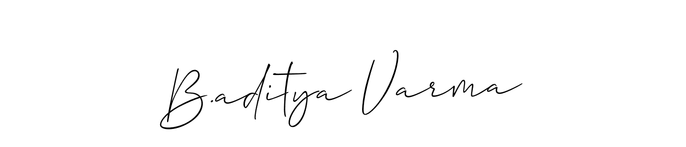 Create a beautiful signature design for name B.aditya Varma. With this signature (Allison_Script) fonts, you can make a handwritten signature for free. B.aditya Varma signature style 2 images and pictures png