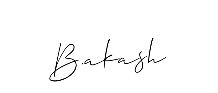 if you are searching for the best signature style for your name B.akash. so please give up your signature search. here we have designed multiple signature styles  using Allison_Script. B.akash signature style 2 images and pictures png