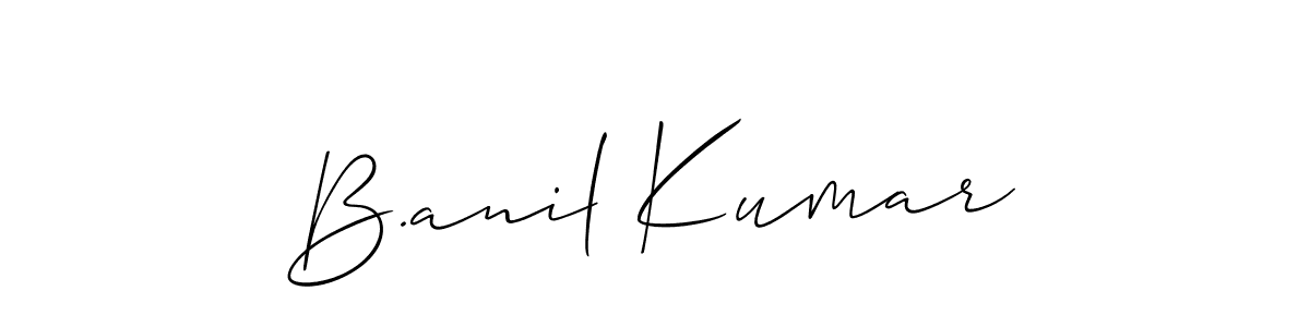 Also we have B.anil Kumar name is the best signature style. Create professional handwritten signature collection using Allison_Script autograph style. B.anil Kumar signature style 2 images and pictures png