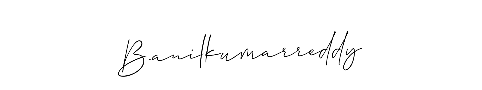 How to make B.anilkumarreddy name signature. Use Allison_Script style for creating short signs online. This is the latest handwritten sign. B.anilkumarreddy signature style 2 images and pictures png