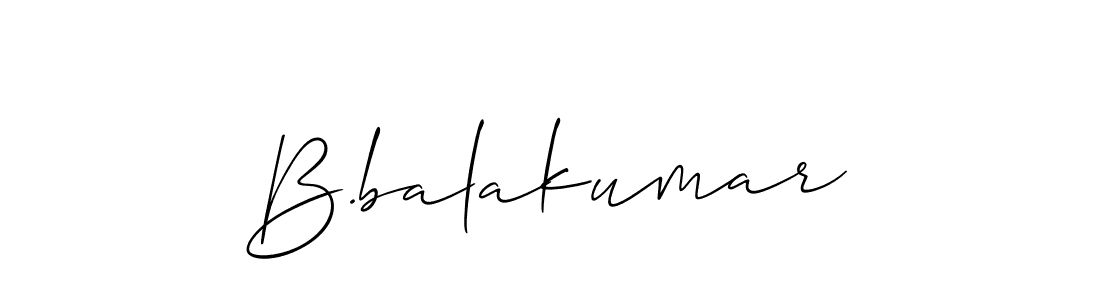 Make a beautiful signature design for name B.balakumar. With this signature (Allison_Script) style, you can create a handwritten signature for free. B.balakumar signature style 2 images and pictures png