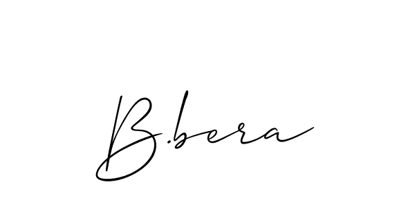 How to make B.bera name signature. Use Allison_Script style for creating short signs online. This is the latest handwritten sign. B.bera signature style 2 images and pictures png