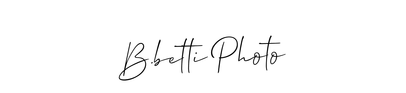 Use a signature maker to create a handwritten signature online. With this signature software, you can design (Allison_Script) your own signature for name B.betti Photo. B.betti Photo signature style 2 images and pictures png