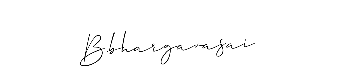 You should practise on your own different ways (Allison_Script) to write your name (B.bhargavasai) in signature. don't let someone else do it for you. B.bhargavasai signature style 2 images and pictures png