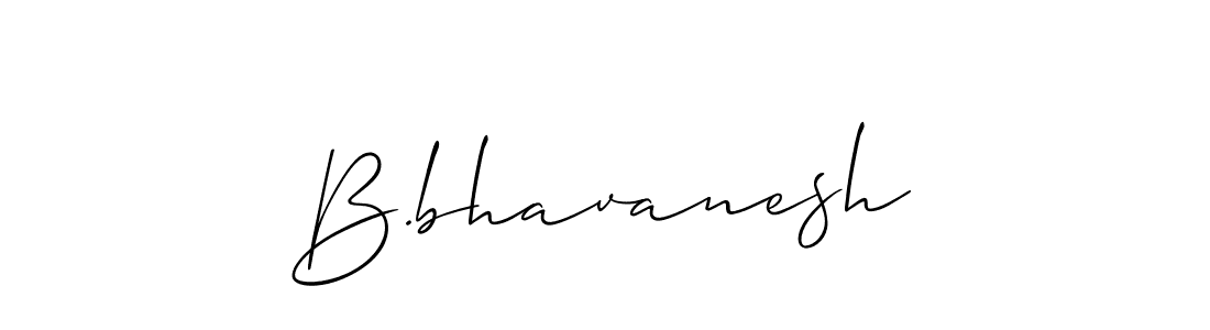 Make a beautiful signature design for name B.bhavanesh. With this signature (Allison_Script) style, you can create a handwritten signature for free. B.bhavanesh signature style 2 images and pictures png