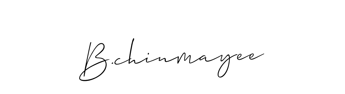 Design your own signature with our free online signature maker. With this signature software, you can create a handwritten (Allison_Script) signature for name B.chinmayee. B.chinmayee signature style 2 images and pictures png