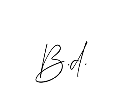 if you are searching for the best signature style for your name B.d.. so please give up your signature search. here we have designed multiple signature styles  using Allison_Script. B.d. signature style 2 images and pictures png