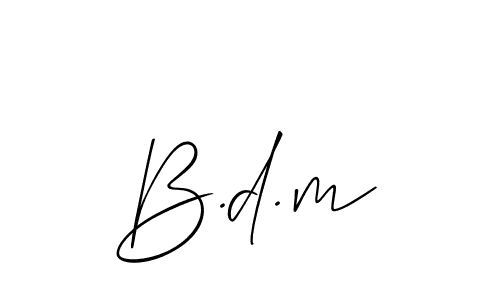 Also we have B.d.m name is the best signature style. Create professional handwritten signature collection using Allison_Script autograph style. B.d.m signature style 2 images and pictures png