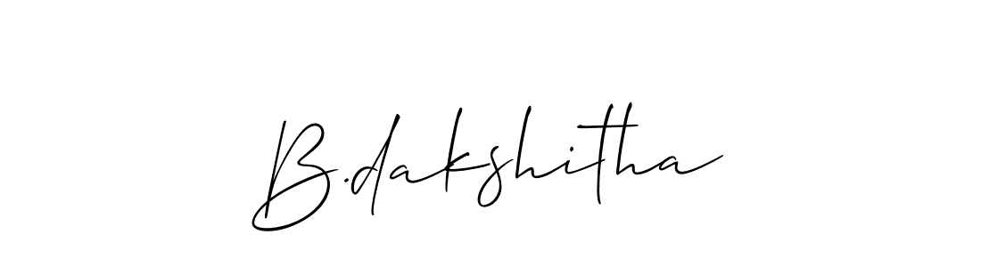 Similarly Allison_Script is the best handwritten signature design. Signature creator online .You can use it as an online autograph creator for name B.dakshitha. B.dakshitha signature style 2 images and pictures png