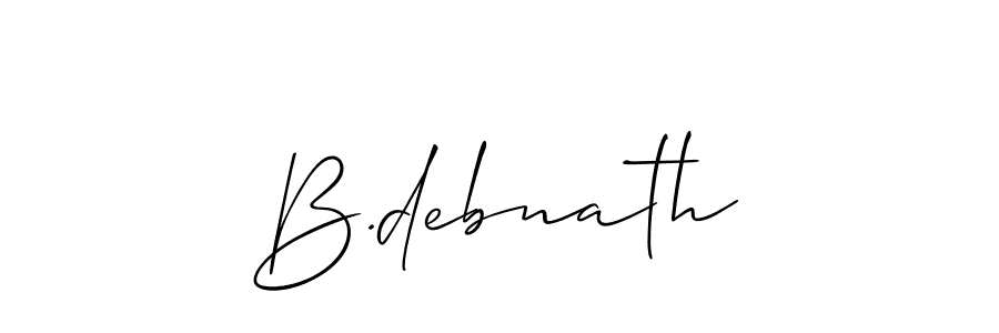 How to make B.debnath signature? Allison_Script is a professional autograph style. Create handwritten signature for B.debnath name. B.debnath signature style 2 images and pictures png