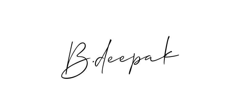 B.deepak stylish signature style. Best Handwritten Sign (Allison_Script) for my name. Handwritten Signature Collection Ideas for my name B.deepak. B.deepak signature style 2 images and pictures png