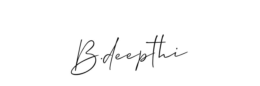 Design your own signature with our free online signature maker. With this signature software, you can create a handwritten (Allison_Script) signature for name B.deepthi. B.deepthi signature style 2 images and pictures png
