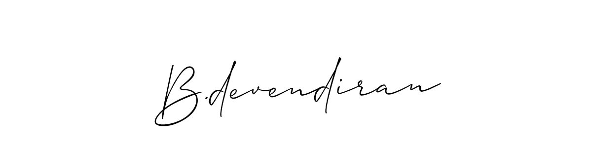 if you are searching for the best signature style for your name B.devendiran. so please give up your signature search. here we have designed multiple signature styles  using Allison_Script. B.devendiran signature style 2 images and pictures png