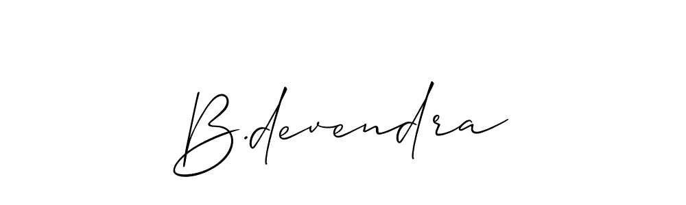 It looks lik you need a new signature style for name B.devendra. Design unique handwritten (Allison_Script) signature with our free signature maker in just a few clicks. B.devendra signature style 2 images and pictures png