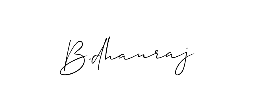 Create a beautiful signature design for name B.dhanraj. With this signature (Allison_Script) fonts, you can make a handwritten signature for free. B.dhanraj signature style 2 images and pictures png