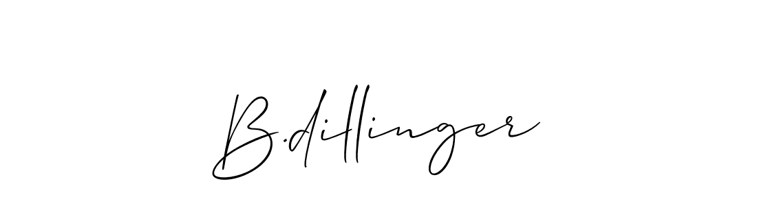 How to make B.dillinger signature? Allison_Script is a professional autograph style. Create handwritten signature for B.dillinger name. B.dillinger signature style 2 images and pictures png