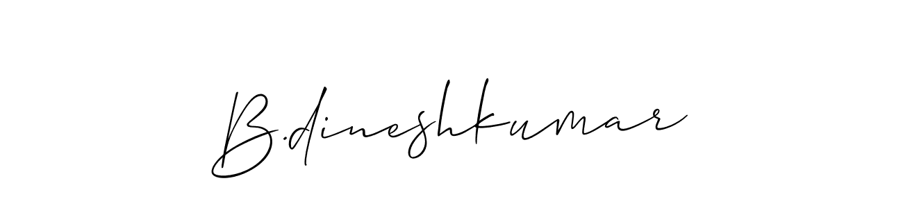 How to make B.dineshkumar name signature. Use Allison_Script style for creating short signs online. This is the latest handwritten sign. B.dineshkumar signature style 2 images and pictures png