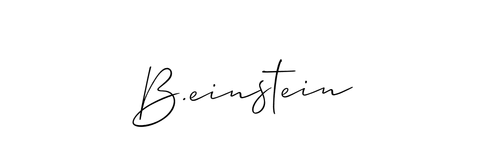 The best way (Allison_Script) to make a short signature is to pick only two or three words in your name. The name B.einstein include a total of six letters. For converting this name. B.einstein signature style 2 images and pictures png