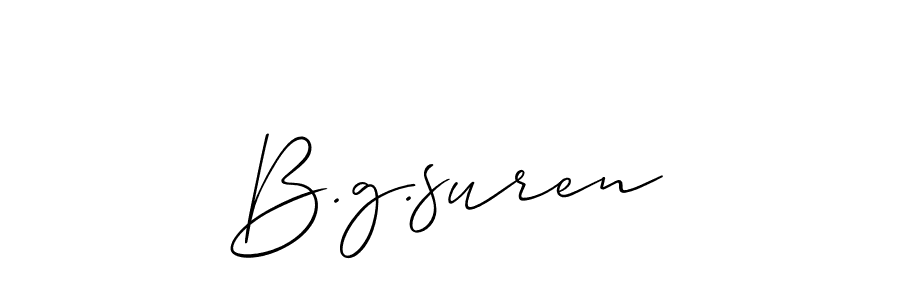 Make a beautiful signature design for name B.g.suren. Use this online signature maker to create a handwritten signature for free. B.g.suren signature style 2 images and pictures png