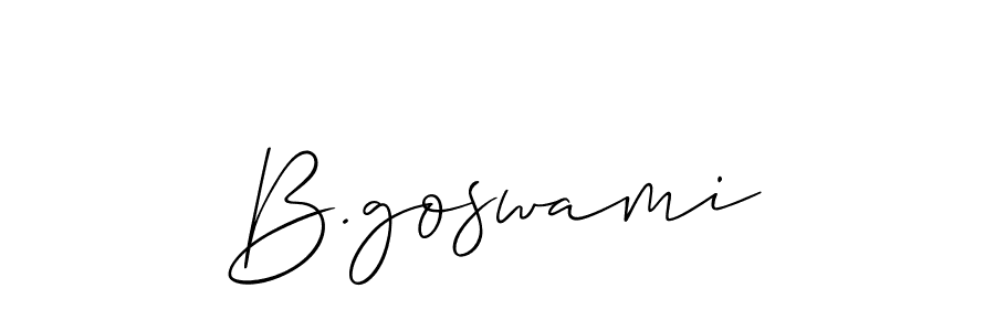 The best way (Allison_Script) to make a short signature is to pick only two or three words in your name. The name B.goswami include a total of six letters. For converting this name. B.goswami signature style 2 images and pictures png