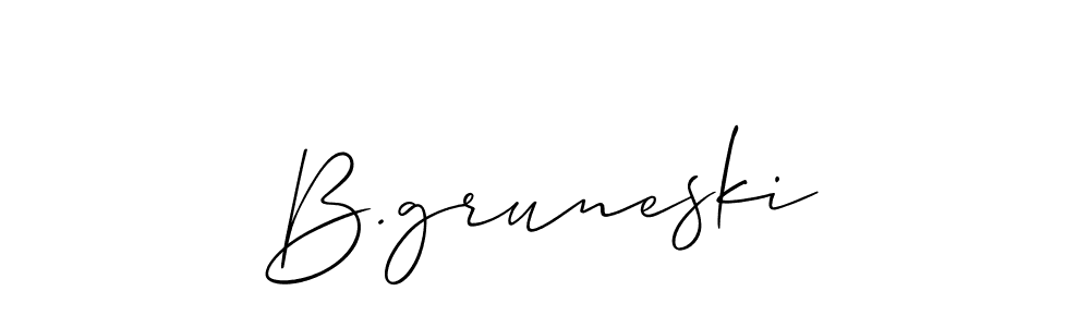 The best way (Allison_Script) to make a short signature is to pick only two or three words in your name. The name B.gruneski include a total of six letters. For converting this name. B.gruneski signature style 2 images and pictures png