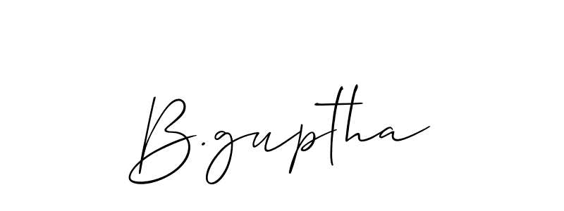 Use a signature maker to create a handwritten signature online. With this signature software, you can design (Allison_Script) your own signature for name B.guptha. B.guptha signature style 2 images and pictures png