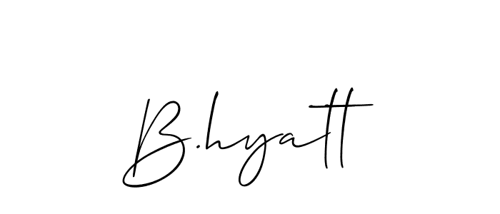 Make a beautiful signature design for name B.hyatt. Use this online signature maker to create a handwritten signature for free. B.hyatt signature style 2 images and pictures png